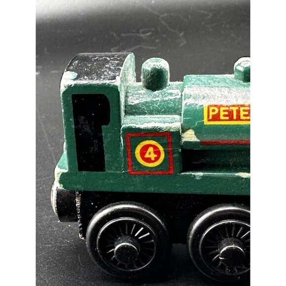 Peter Sam Thomas & Friends Train Wooden Railway Engine #4 2001 Vtg READ - Picture 2 of 11
